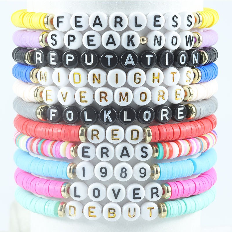 Taylor Fan Bracelet Elastic Personalized Colorful Letter Multi layered Beaded Handicraft Set