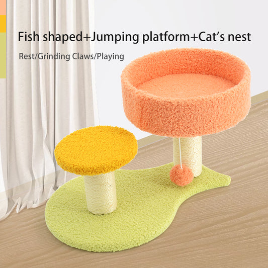 Cat Climbing Cat Nest Integrated Cat Stand Small Cat Tree Sisal Cat Toy Cat Jumping Platform Grab Board Cat Grab Column