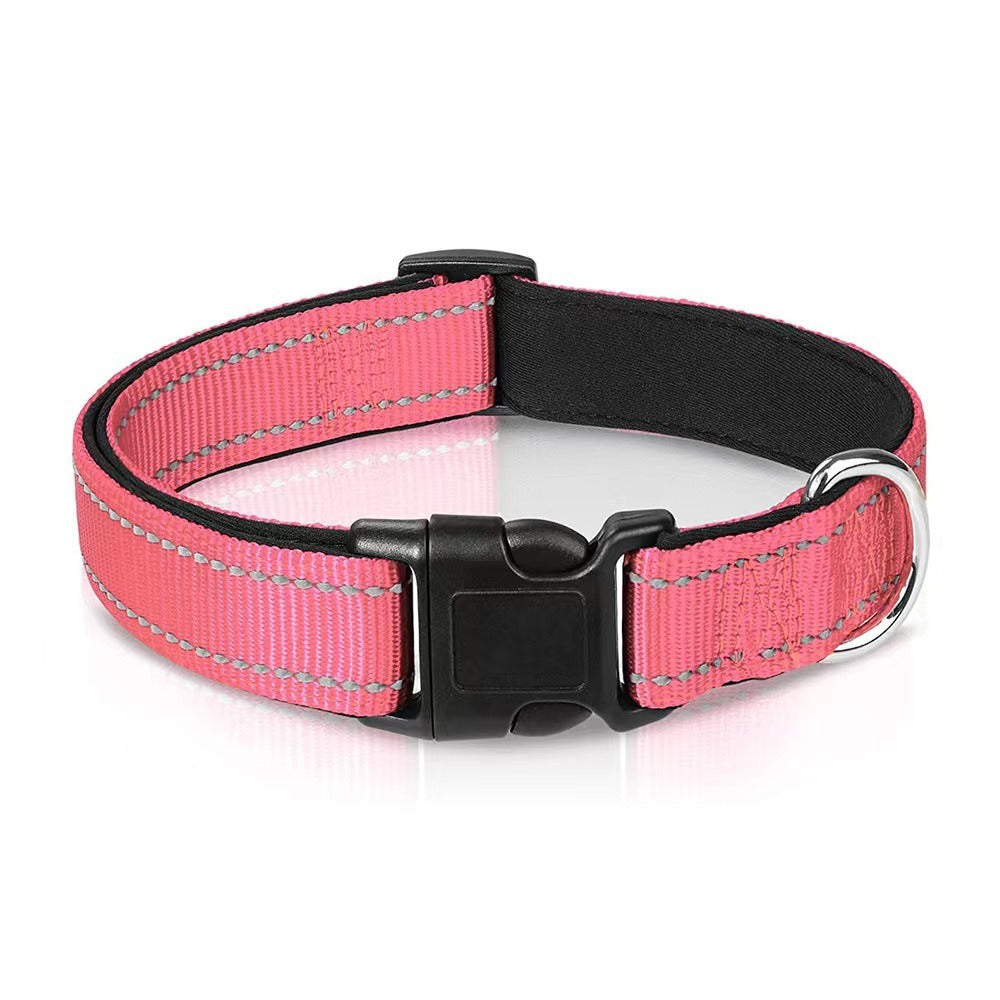 Nylon Material Reflective Neoprene Custom Color Dog Breakaway Collars Personalized