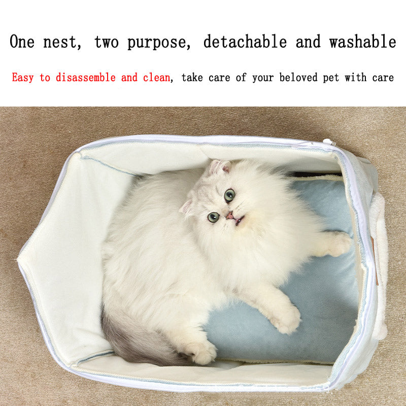 House Type Pet Cat Nest Four Seasons Universal Pet Nest Cat Nest Dog Nest Pet Supplies Can Be Removed and Washable