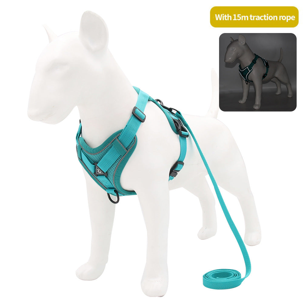 Pet Leash Reflective Breathable Dog Harness Vest-Style Pet Harness