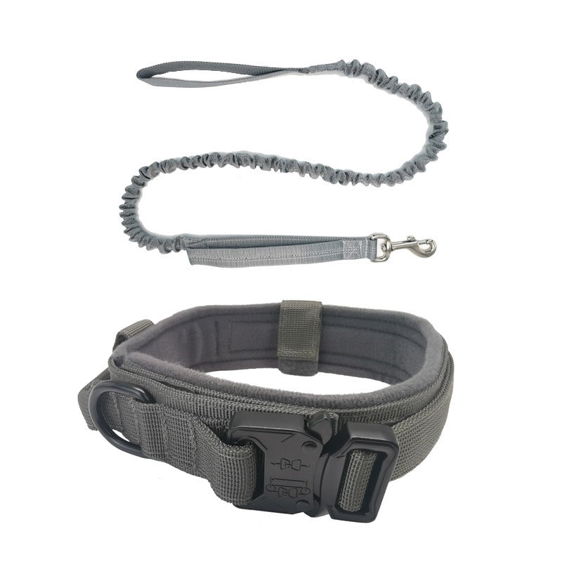 Tactical Dog Collar Thickened, Thick, and Strong Medium to Large Dog Neck Collar Golden Hair De Mu Traction Rope Chain