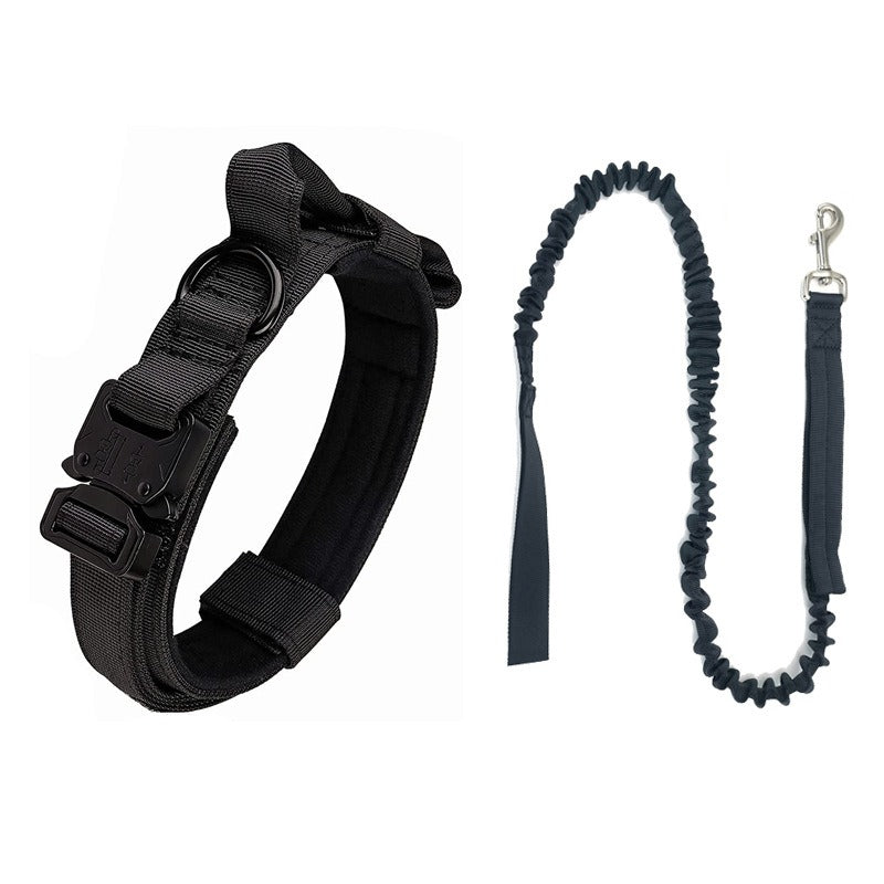 Tactical Dog Collar Thickened, Thick, and Strong Medium to Large Dog Neck Collar Golden Hair De Mu Traction Rope Chain