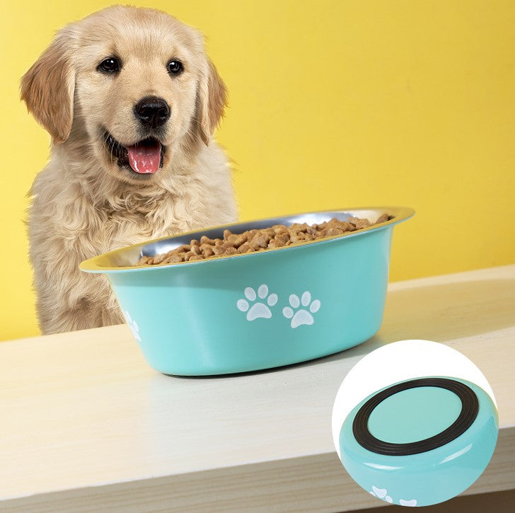 Non-slip Dog Bowls For Small Medium Large Dog Feeder Bowls And Drinkers Stainless Steel Pet Feeders Pets Dogs Accessories