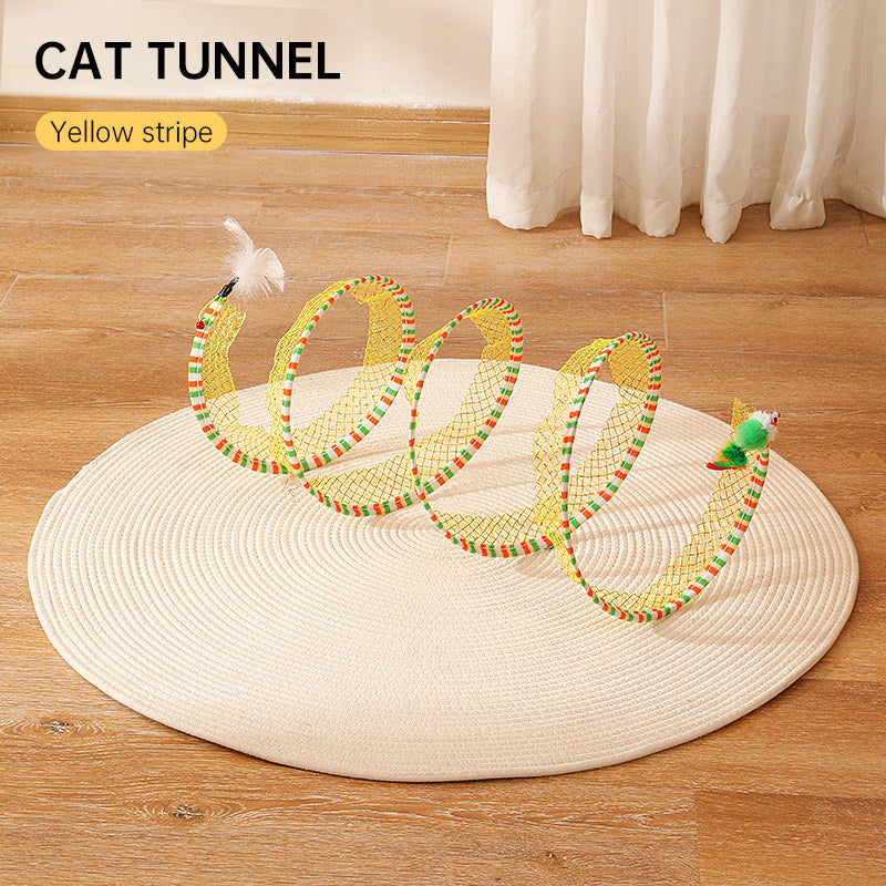 New Pet Products S-shaped Cat Tunnel Toy Foldable Channel Self Hi Cat Toy