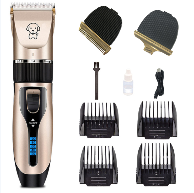 Clipper For Dog Clippers Dogs Grooming Clipper Kit USB Professional Rechargeable Low-Noise Pets Hair Trimmer Display Battery