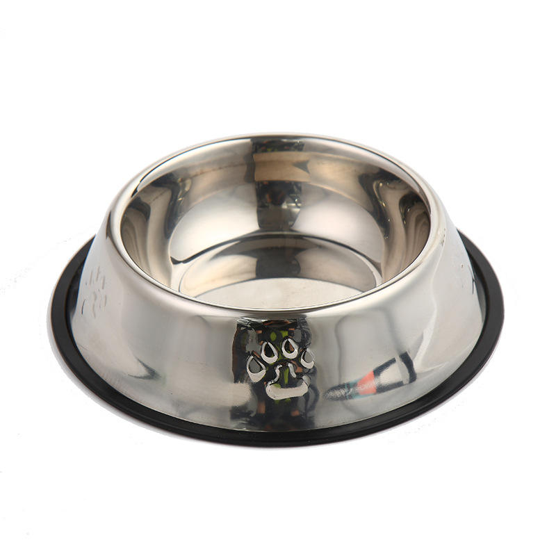 Stainless Steel Dog Bowl High-Grade Non-Slip Pet Bowl Pet Food Bowl Food Utensils 6 Sizes Pet Supplies