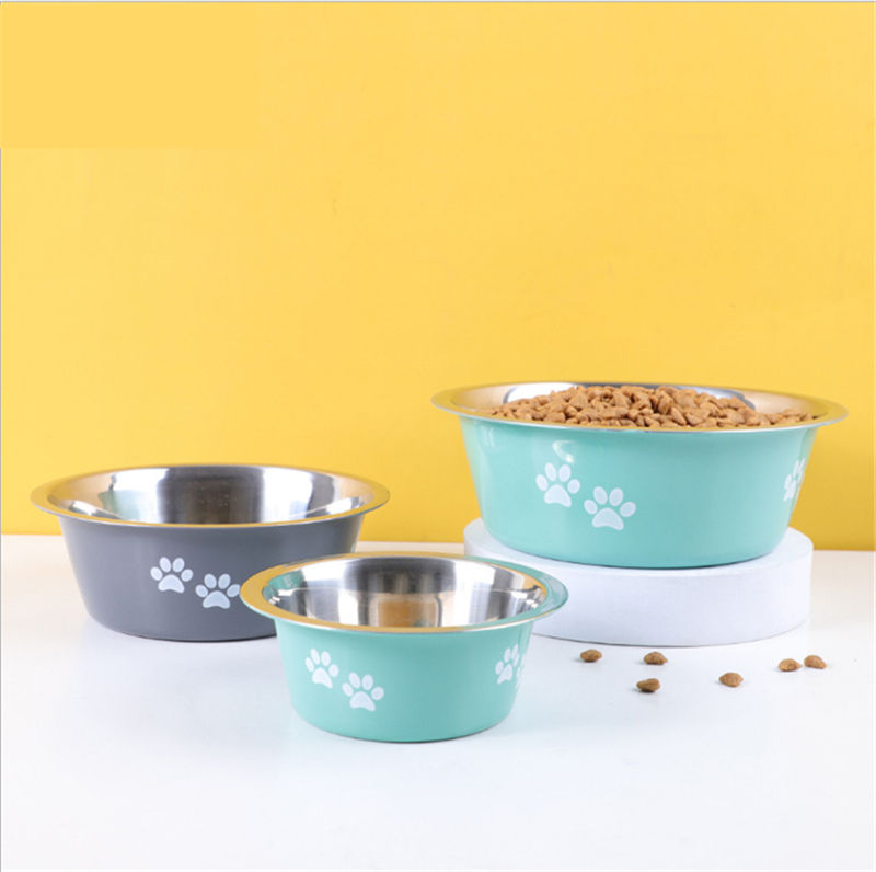 Non-slip Dog Bowls For Small Medium Large Dog Feeder Bowls And Drinkers Stainless Steel Pet Feeders Pets Dogs Accessories