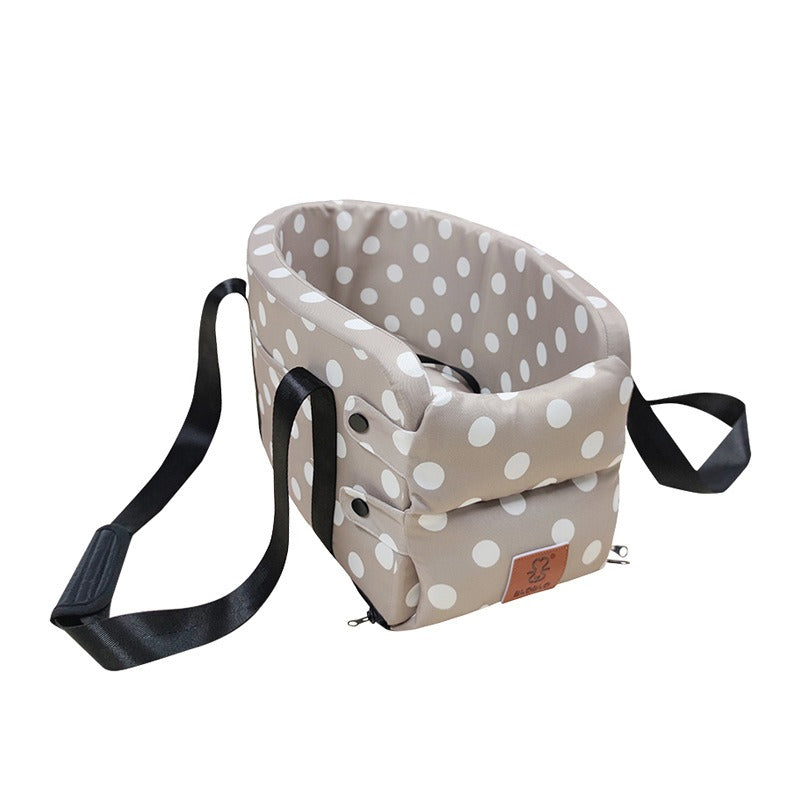 Portable Pet Bed In Car Seat Booster Dog Car Seat Bed First Class with Clip-On Safety Leash