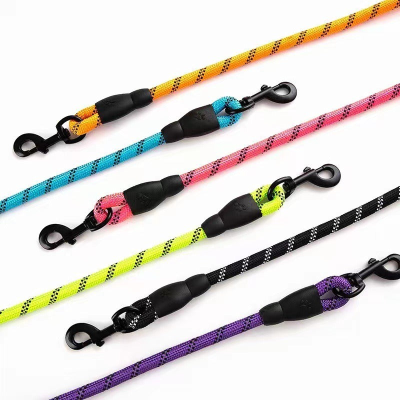 Foam handle nylon round rope dog leash dog chain collar pet dog leash