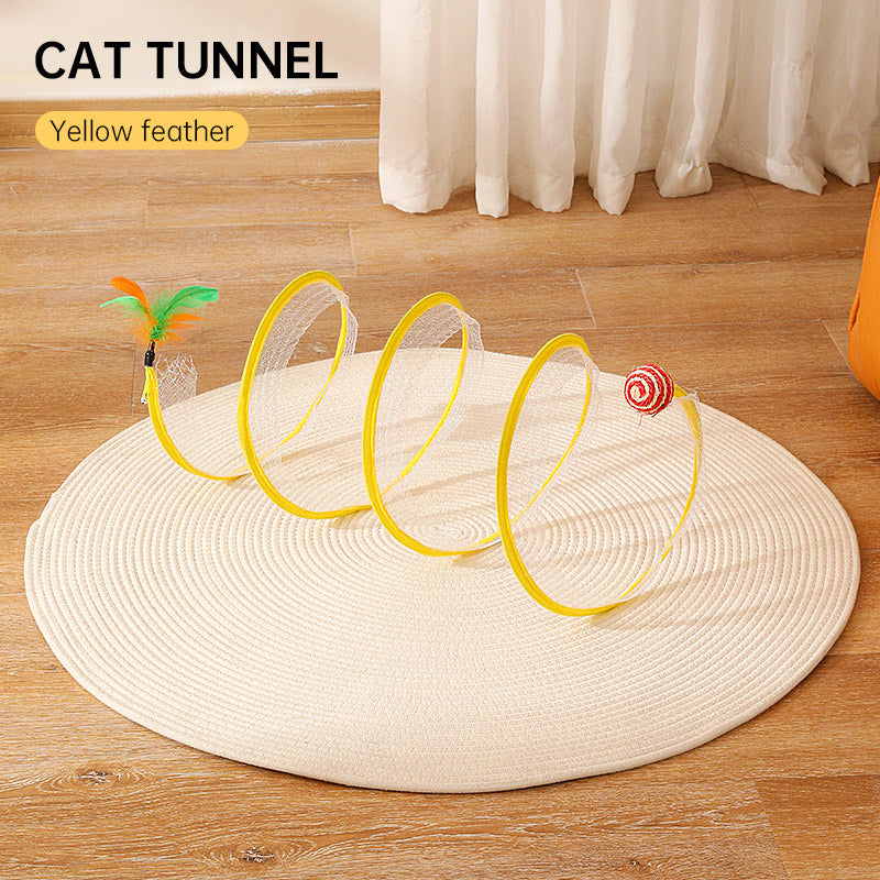 New Pet Products S-shaped Cat Tunnel Toy Foldable Channel Self Hi Cat Toy