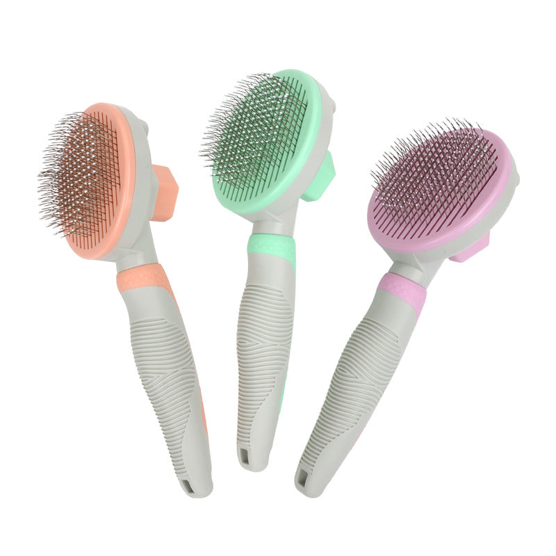 Pet Grooming Brush Self Cleaning Automatically Dog Cat Slicker Brush Remove Dog Hairs Pet Comb