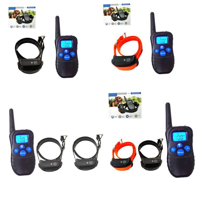 Pet Training Collar Anti Barking Device Waterproof Rechargeable Electric Shock Dog Training Collar With Remote Control