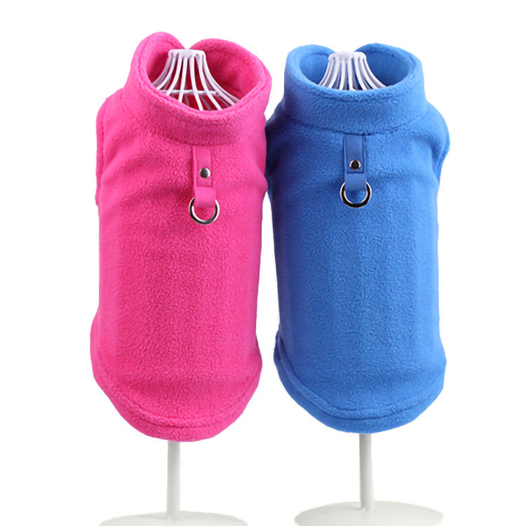 Pet Clothes Thickened Solid Fleece Pet Vest Dog Clothes