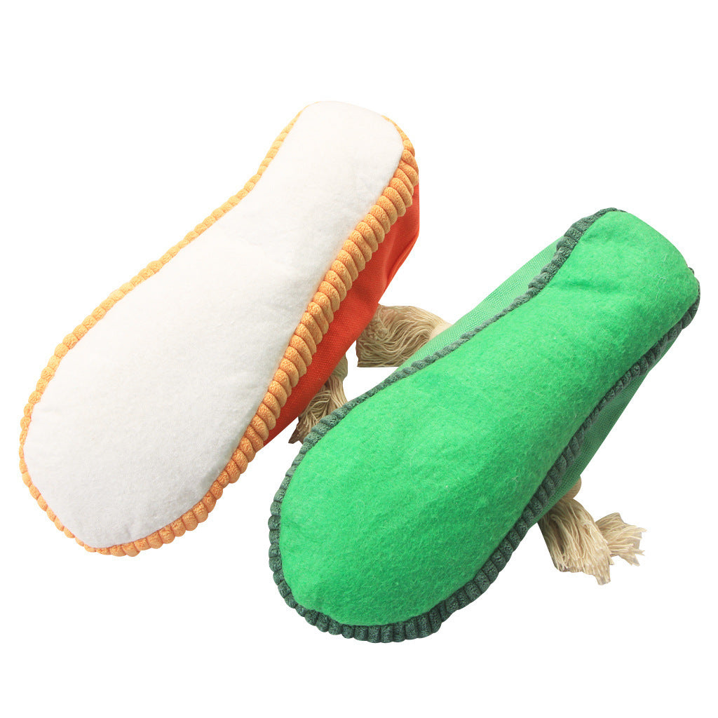 Simulation Canvas Shoes Pet Sounding Toy Dog Molar Teeth Cleaning Supplies To Relieve Boredom