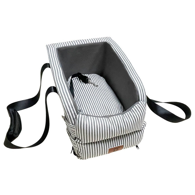 Portable Pet Bed In Car Seat Booster Dog Car Seat Bed First Class with Clip-On Safety Leash