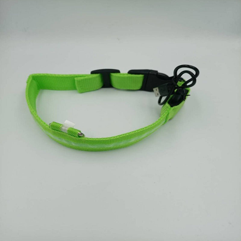 Led Pet Collar Glow Collar Pet Belt Mesh Rechargeable Neck Ring Usb Rechargeable Dog Cord Collar Battery