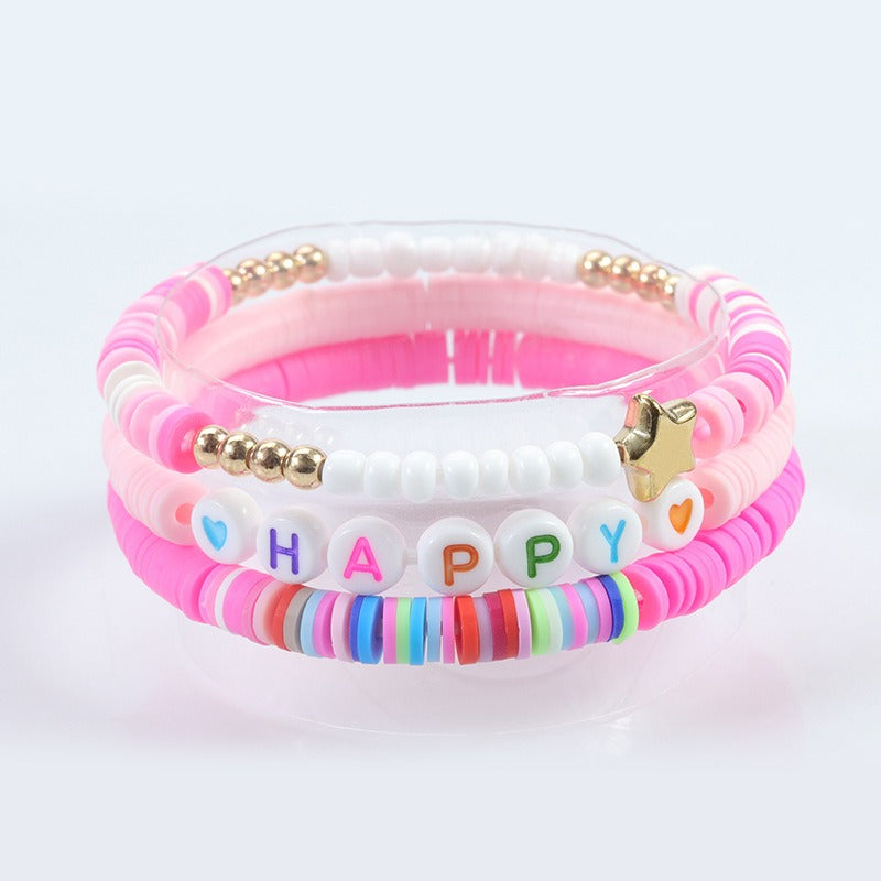 Taylor Fan Bracelet Elastic Personalized Colorful Letter Multi layered Beaded Handicraft Set