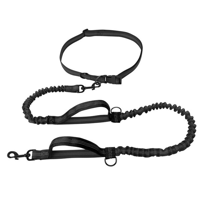 Dual Elastic Reflective Running Traction Rope Portable Retractable Dog Rope Dog Chain Traction Rope Pet Supplies