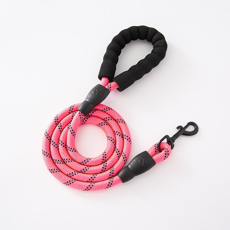 Foam handle nylon round rope dog leash dog chain collar pet dog leash