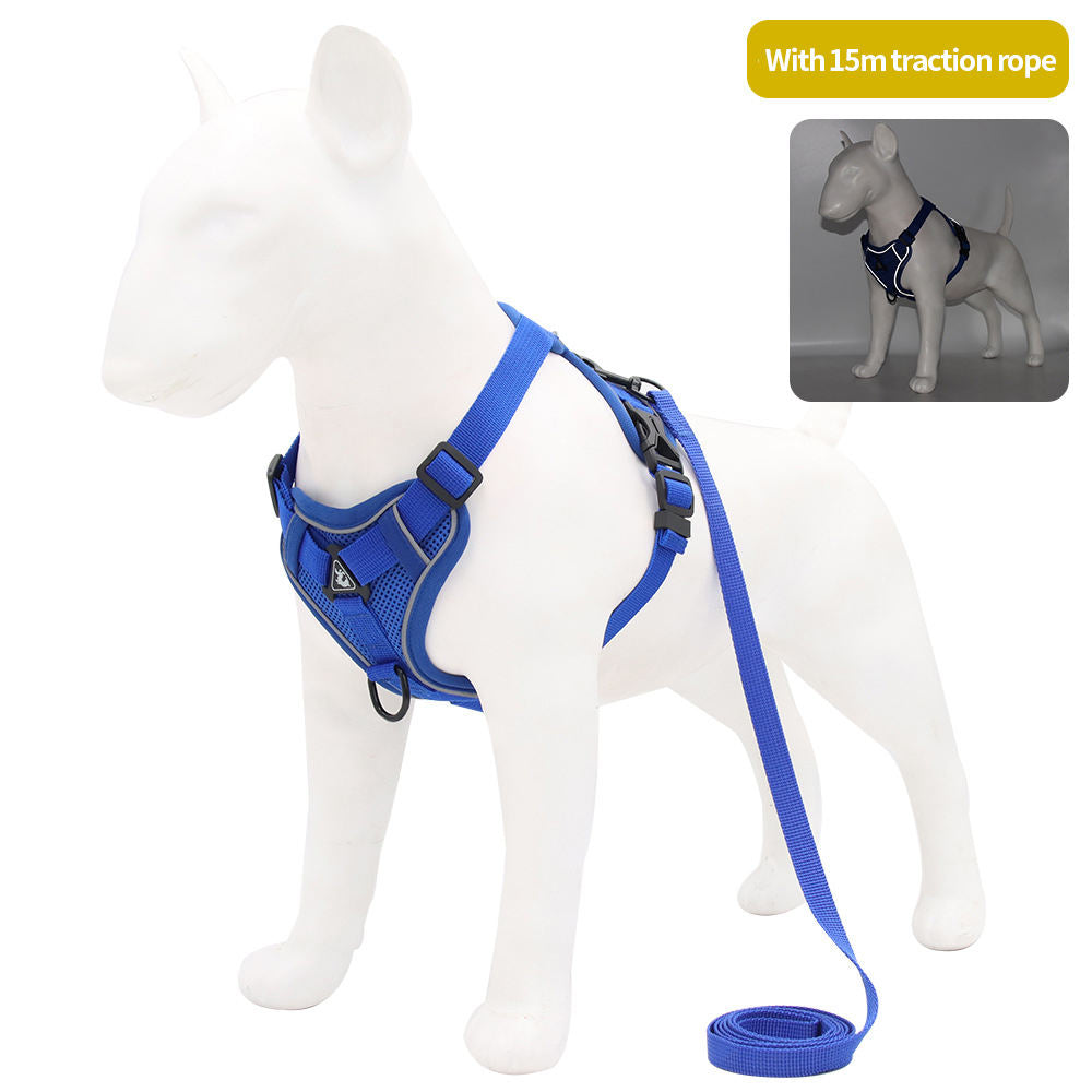 Pet Leash Reflective Breathable Dog Harness Vest-Style Pet Harness