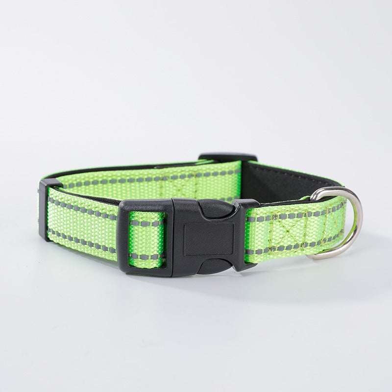 Nylon Material Reflective Neoprene Custom Color Dog Breakaway Collars Personalized