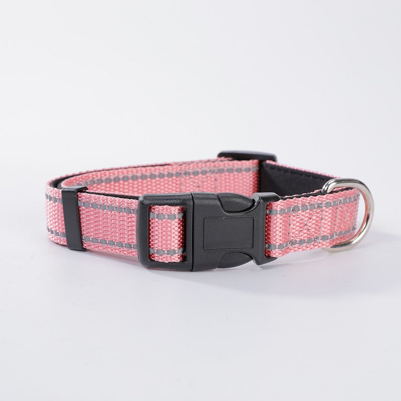 Nylon Material Reflective Neoprene Custom Color Dog Breakaway Collars Personalized