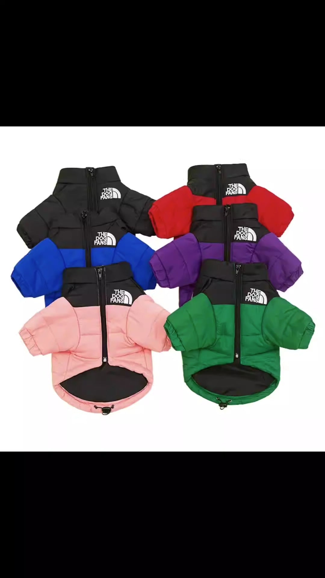 Pet dog clothing trendy brand dog face windproof and warm, medium and large size dog winter cotton jacket, assault suit