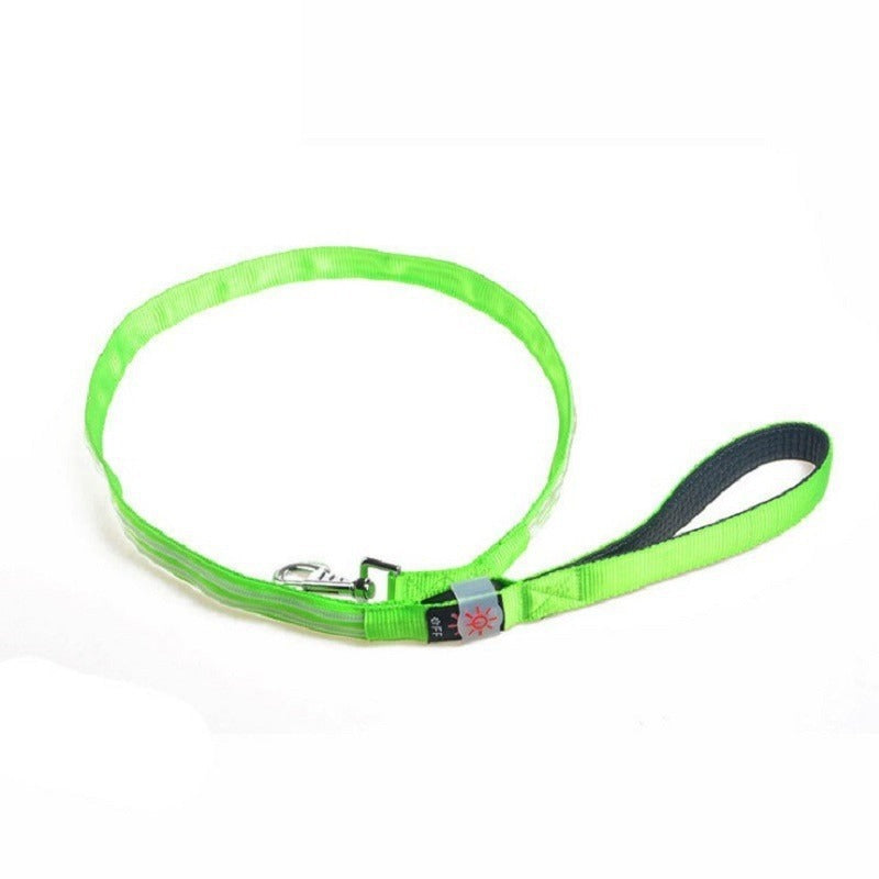 LED dual fiber traction rope USB charging luminous traction belt