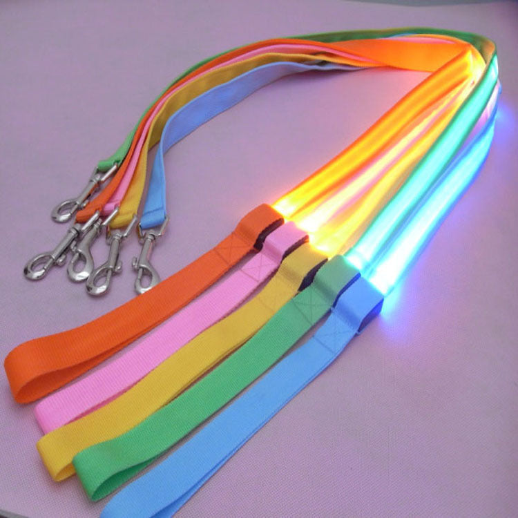 Pet Leash LED Light-Emitting Dog Leash 120CM Length 6 Colors