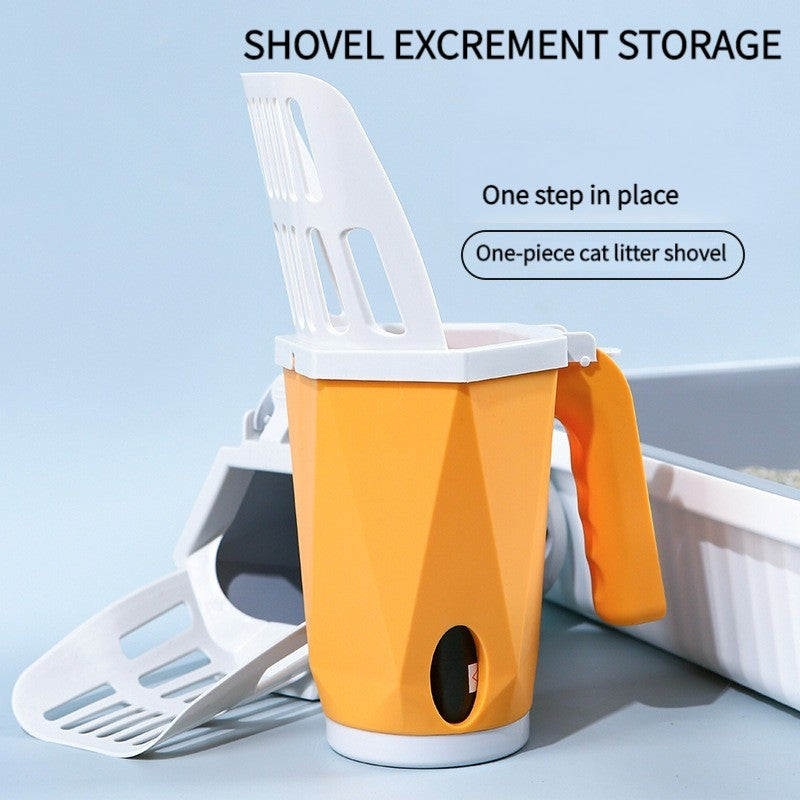 Cat Litter Shovel Self Cleaning Cats Litter Scooper Portable Cat Litter Box Kitten Toilet Cleaning Tool Pet Cat Supplies