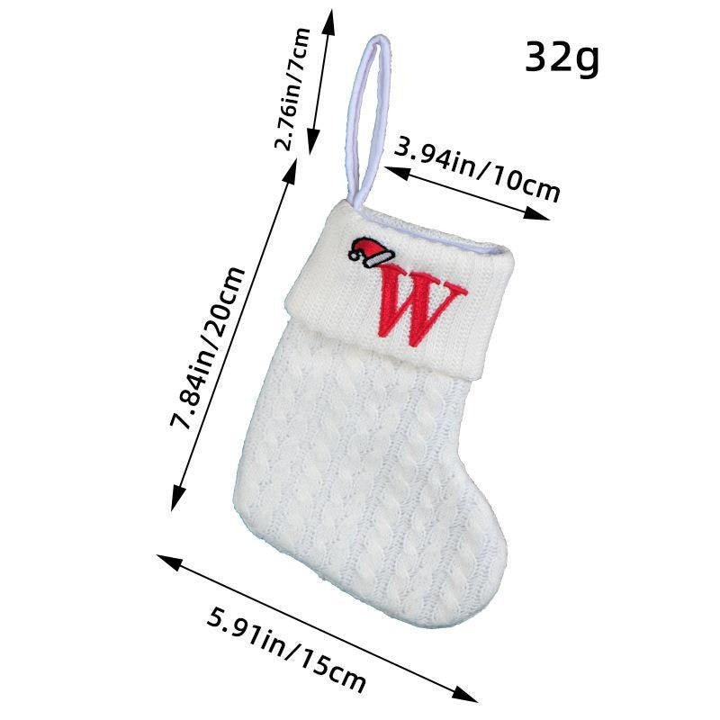 Simple letter Christmas socks Christmas socks warm men's and women's trendy socks window decorations