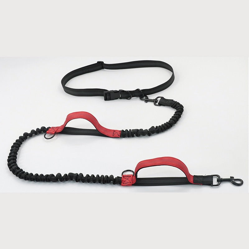 Dual Elastic Reflective Running Traction Rope Portable Retractable Dog Rope Dog Chain Traction Rope Pet Supplies