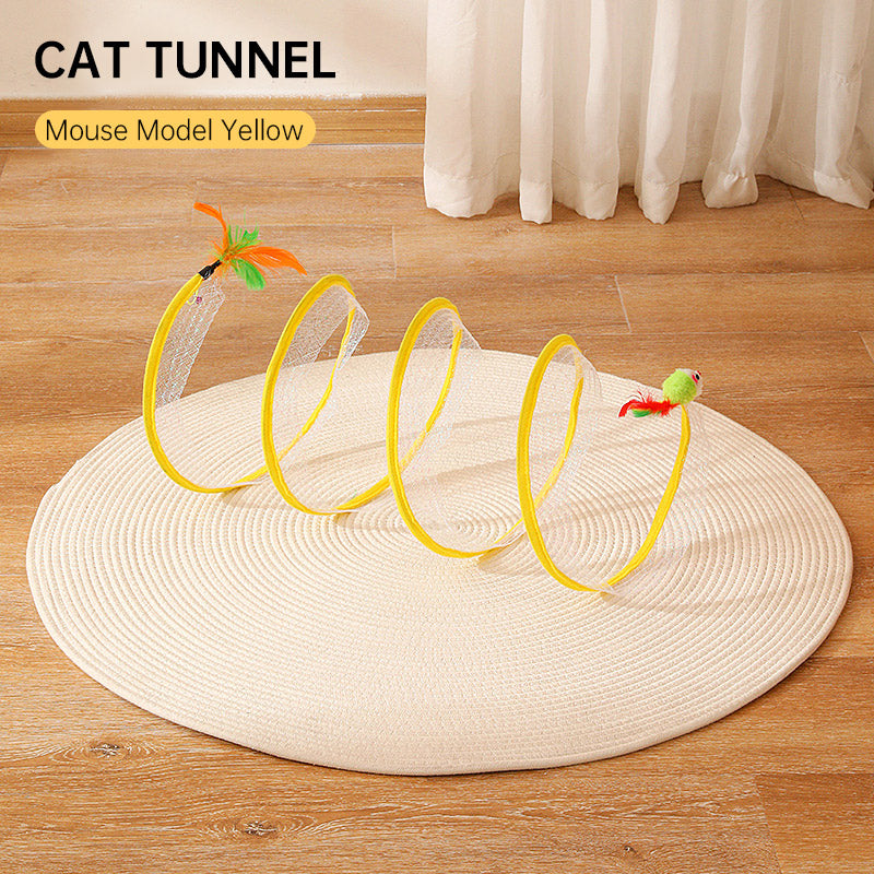 New Pet Products S-shaped Cat Tunnel Toy Foldable Channel Self Hi Cat Toy