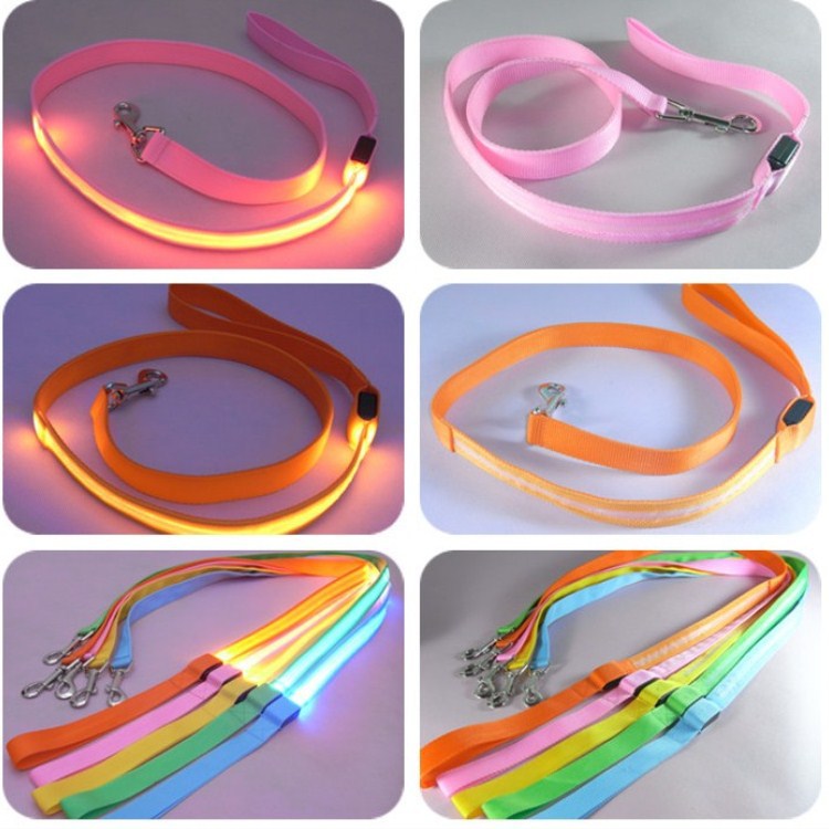 Pet Leash LED Light-Emitting Dog Leash 120CM Length 6 Colors