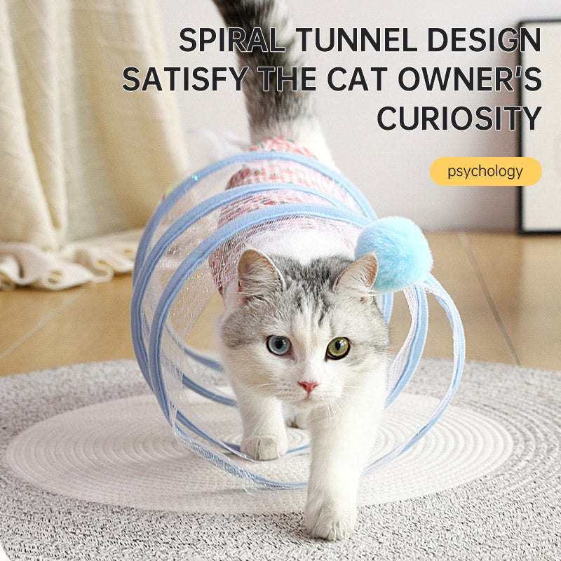 New Pet Products S-shaped Cat Tunnel Toy Foldable Channel Self Hi Cat Toy