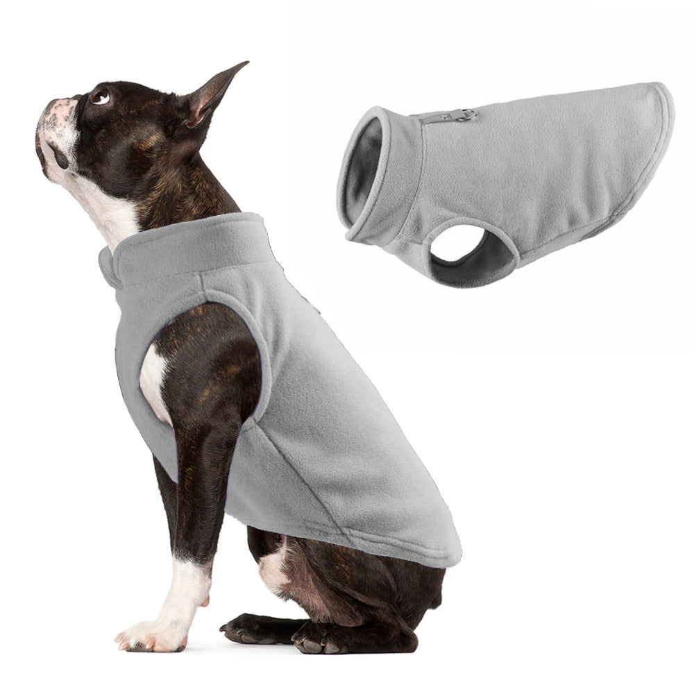 Pet Clothes Thickened Solid Fleece Pet Vest Dog Clothes