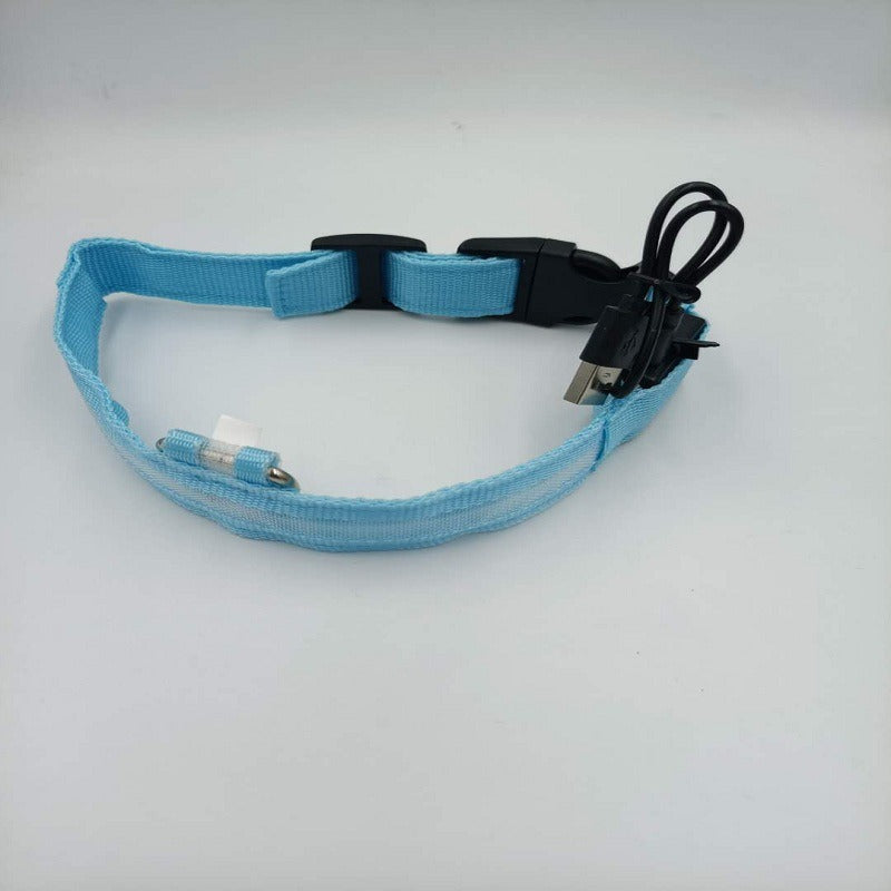 Led Pet Collar Glow Collar Pet Belt Mesh Rechargeable Neck Ring Usb Rechargeable Dog Cord Collar Battery