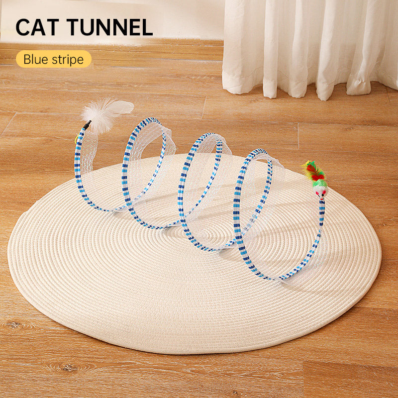 New Pet Products S-shaped Cat Tunnel Toy Foldable Channel Self Hi Cat Toy