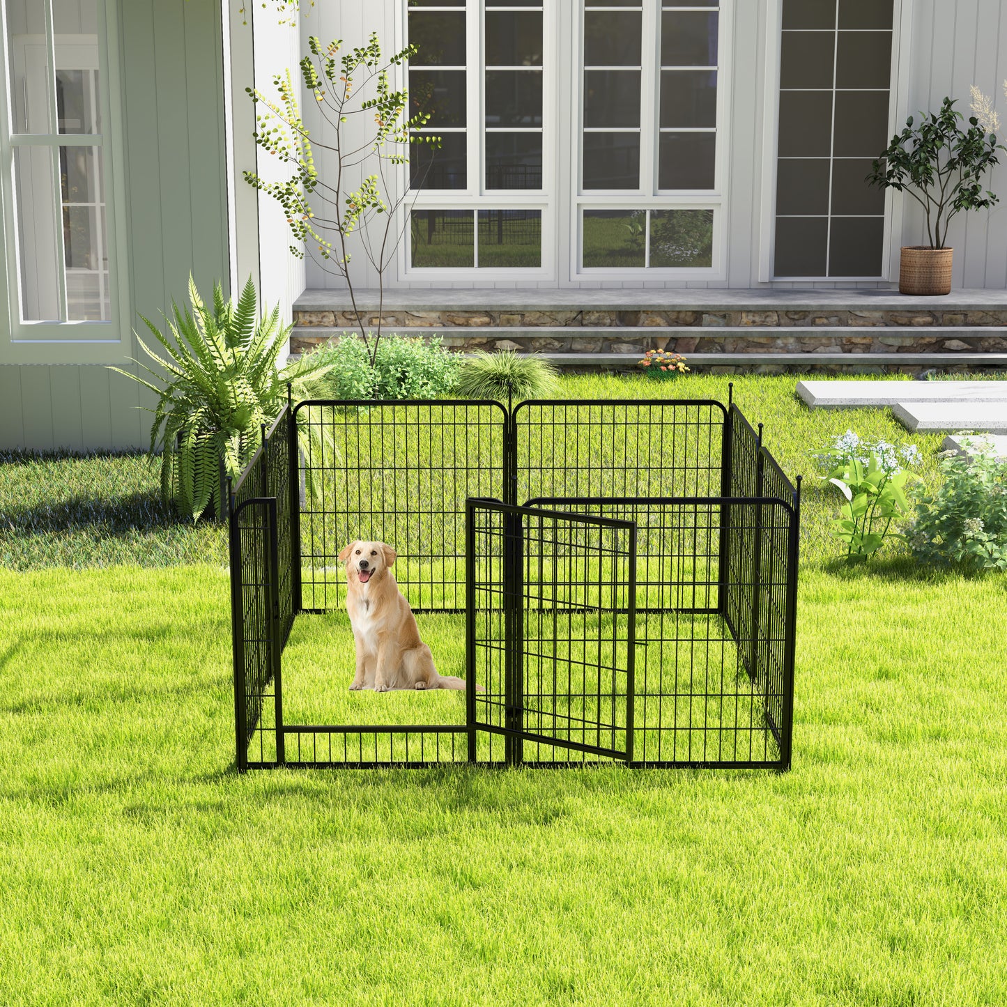 Pet Playpen Pet Dog Fence Playground Camping 32" High