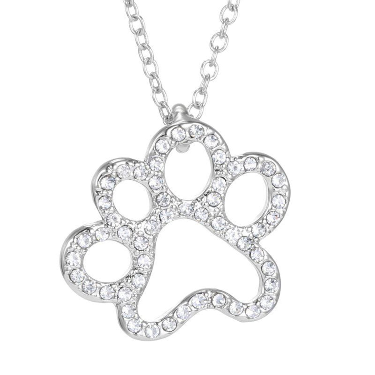 Silver Crystal Pet Memorial Necklaces