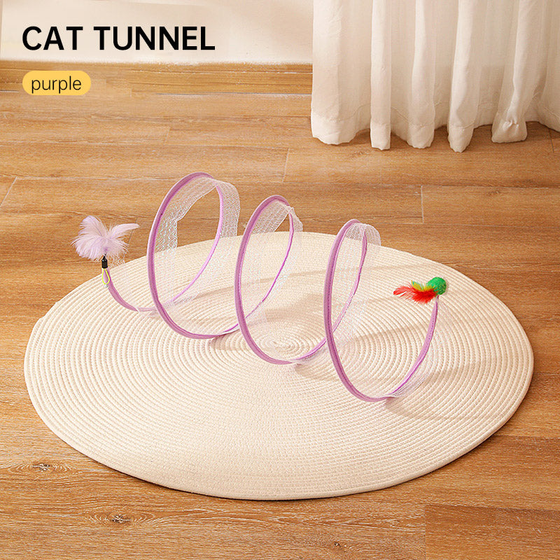 New Pet Products S-shaped Cat Tunnel Toy Foldable Channel Self Hi Cat Toy