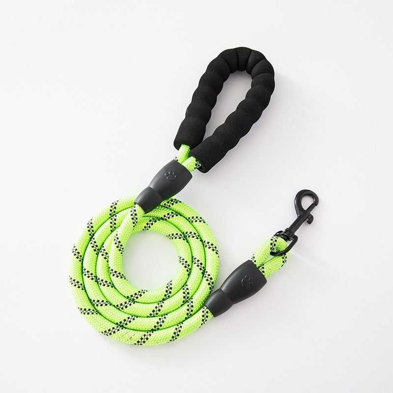 Foam handle nylon round rope dog leash dog chain collar pet dog leash