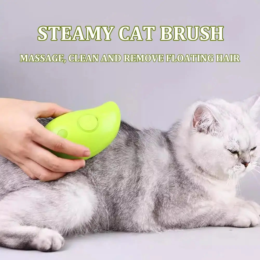 3 in 1 self-cleaning Massage Combs Effective cat steamy brush Pet dog steam brush