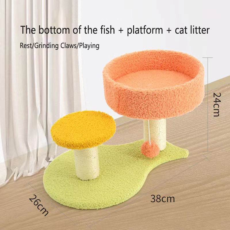 Cat Climbing Cat Nest Integrated Cat Stand Small Cat Tree Sisal Cat Toy Cat Jumping Platform Grab Board Cat Grab Column