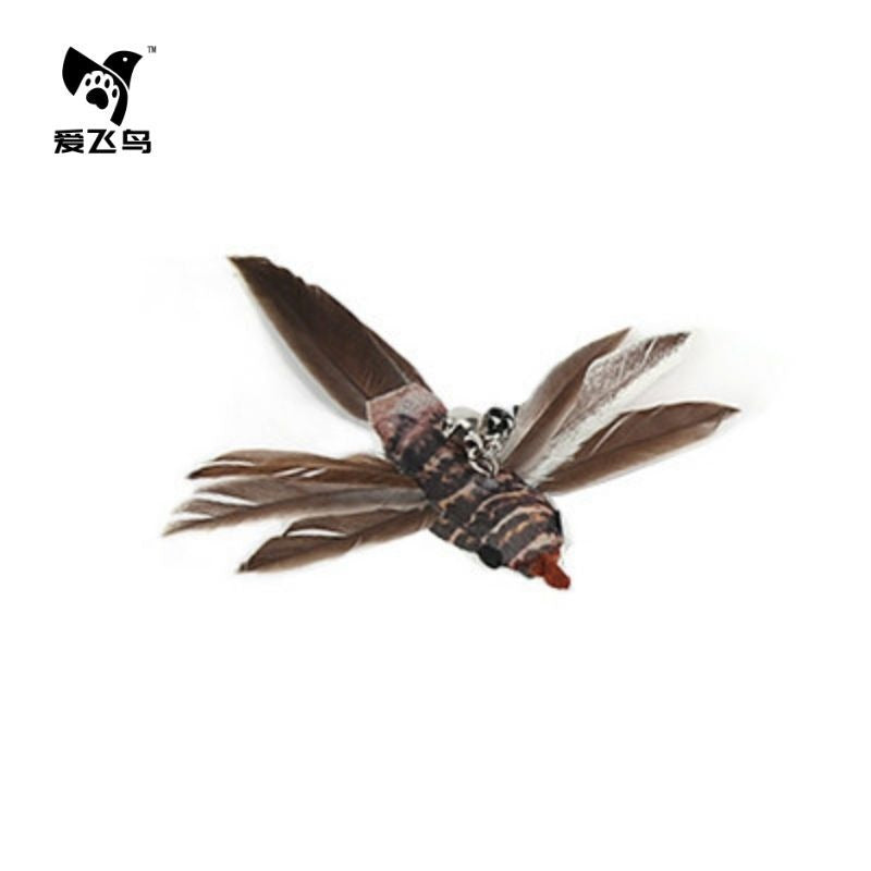 Funny Simulation Bird Interactive Cat Toy with Super Suction Cup Feather Bird for Kitten Play Chase Exercise Cat Toy Supplies