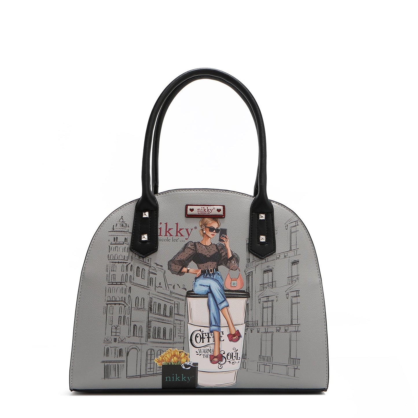 SET DE 3 PIEZAS SATCHEL, BANDOLERA, CARTERA (URBAN COFFEE DREAM)