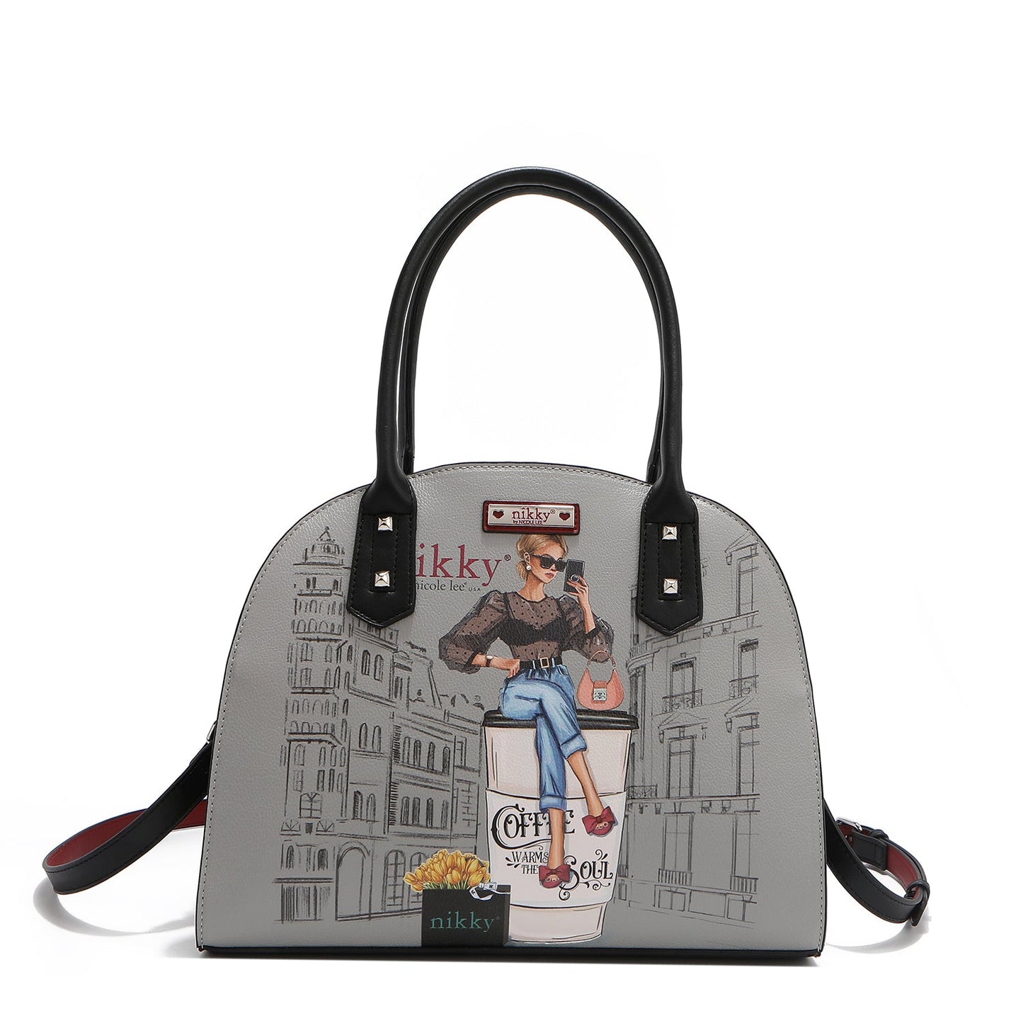 SET DE 3 PIEZAS SATCHEL, BANDOLERA, CARTERA (URBAN COFFEE DREAM)