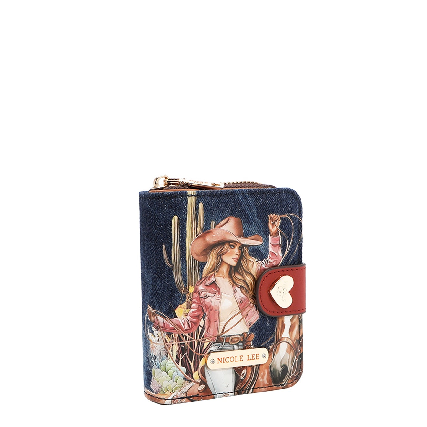 CARTERA PLEGABLE CORAZÓN DE DENIM (SOFIA MONTANA)